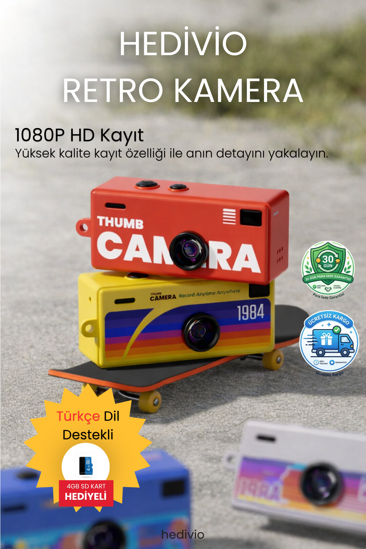 Hedivio® Mini Retro Kamera