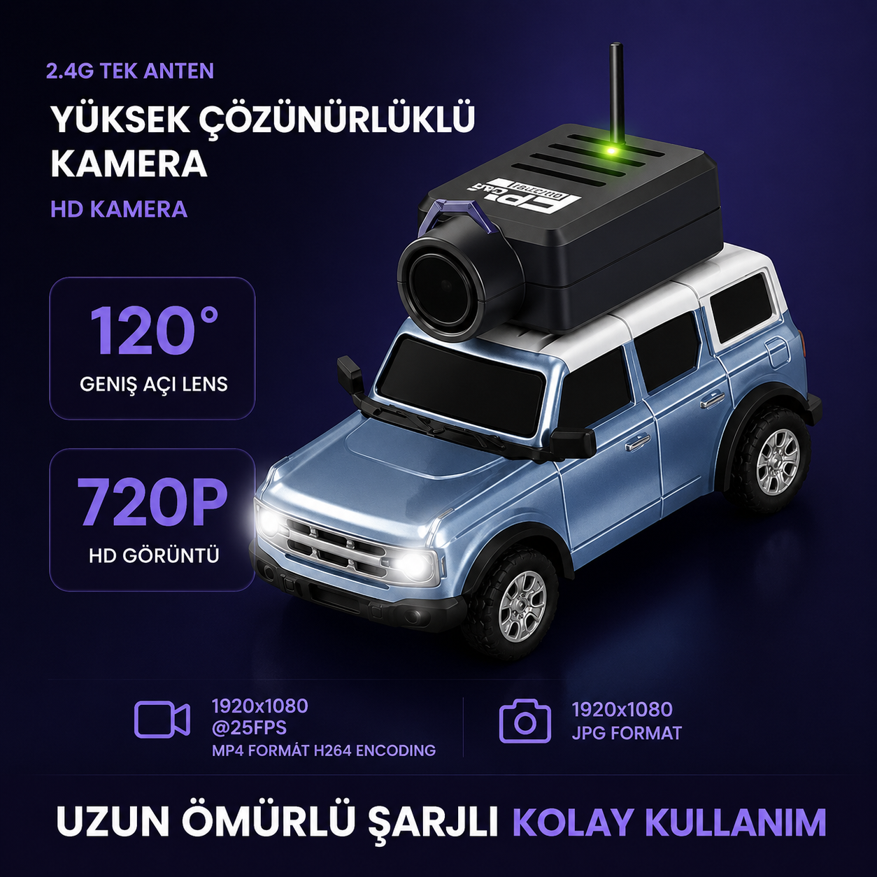 Hedivio® Kameralı Mini Mercedes Araba