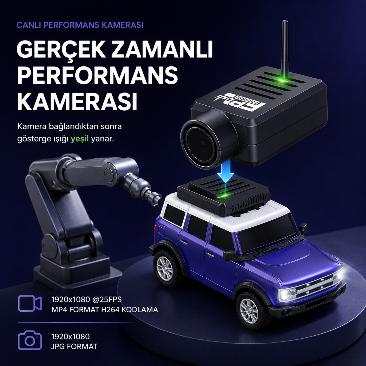 Hedivio® Kameralı Mini Mercedes Araba